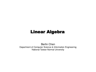 Linear Algebra