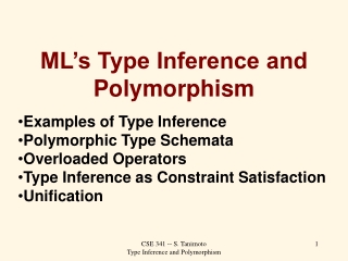 ML’s Type Inference and Polymorphism