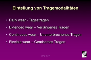 Einteilung von Tragemodalitäten