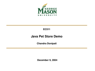 EC511 Java Pet Store Demo Chandra Donipati