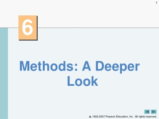 Methods: A Deeper Look