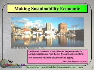 Making Sustainability Economic