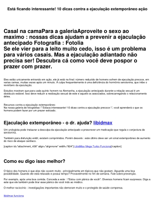 Está ficando interessante! 10 dicas contra a ejaculação adiantado ação