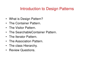 Introduction to Design Patterns