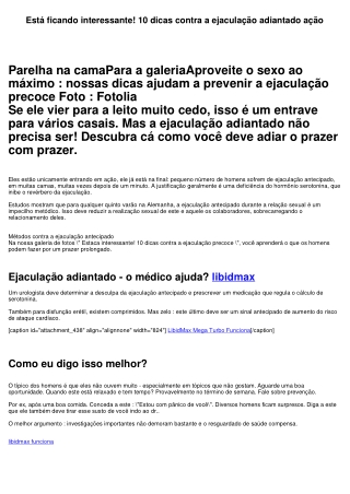 Está ficando interessante! 10 dicas contra a ejaculação precoce ação