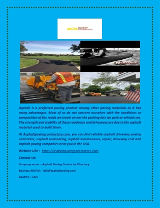 Find the right asphalt paving company for your project