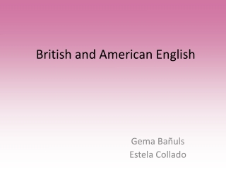 British and American English