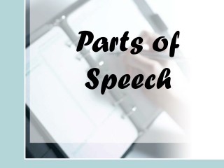 Parts of Speech