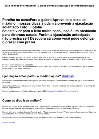 Está ficando interessante! 10 dicas contra a ejaculação precoce ação