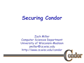 Securing Condor