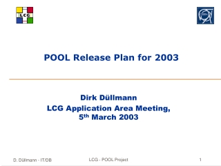 POOL Release Plan for 2003