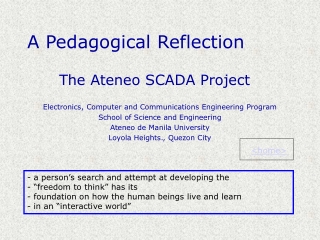 A Pedagogical Reflection