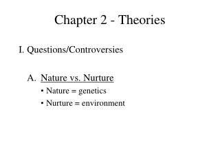 Chapter 2 - Theories