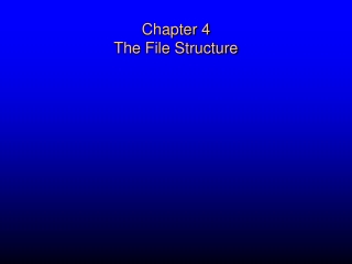 Chapter 4 The File Structure