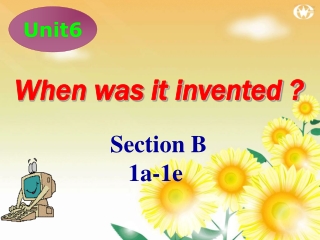 Section B 1 a- 1e