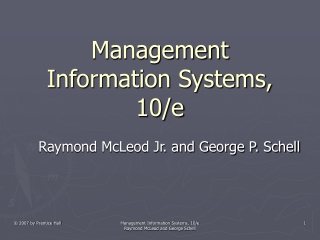 Management Information Systems, 10/e