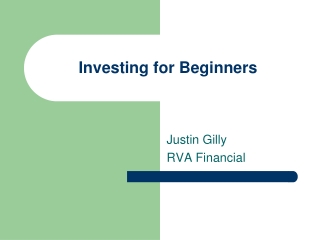 Investing for Beginners