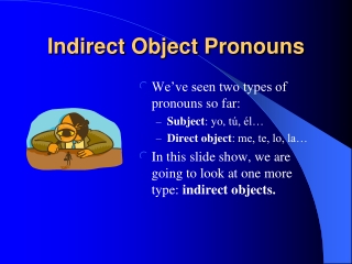 Indirect Object Pronouns