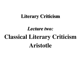 Literary Criticism