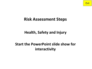 Risk Assessment Steps