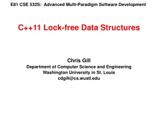 E81 CSE 532S: Advanced Multi-Paradigm Software Development