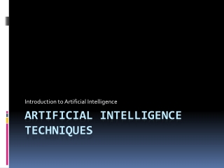 Artificial Intelligence Techniques