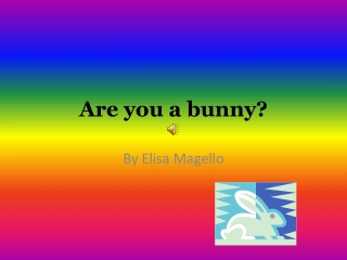 Are you a bunny?