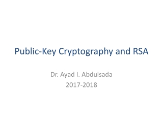 Public-Key Cryptography and RSA