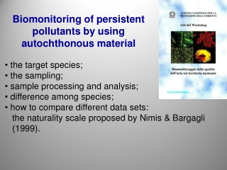 the target species; the sampling; sample processing and analysis; difference among species;