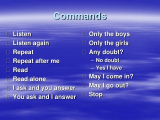 Commands