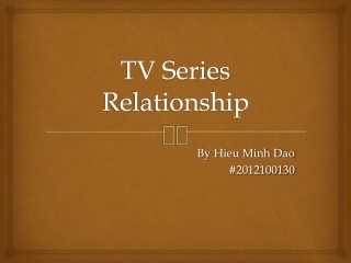 TV Series Relationship