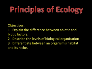 Principles of Ecology