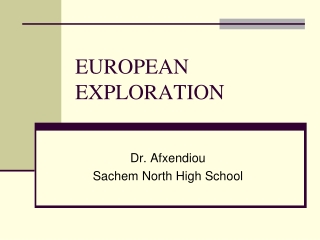 EUROPEAN EXPLORATION