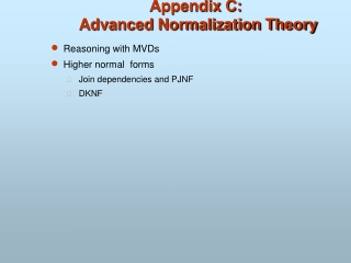 Appendix C: Advanced Normalization Theory