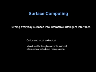 Surface Computing