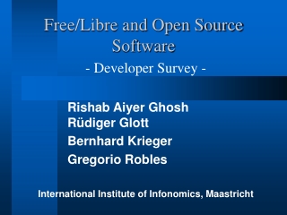 Free/Libre and Open Source Software