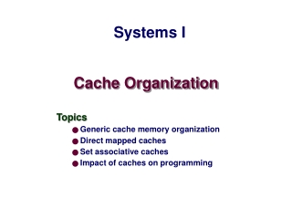 Cache Organization