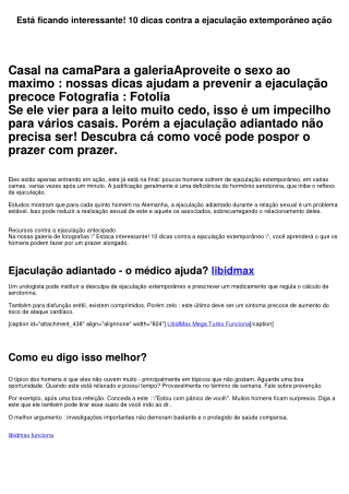 Está ficando interessante! 10 dicas contra a ejaculação antecipado ação