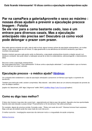 Está ficando interessante! 10 dicas contra a ejaculação extemporâneo ação