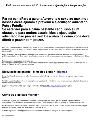 Está ficando interessante! 10 dicas contra a ejaculação precoce ação