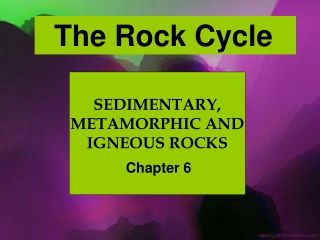 SEDIMENTARY, METAMORPHIC AND IGNEOUS ROCKS