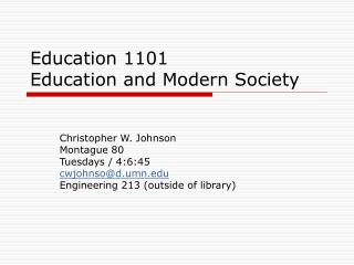 Education 1101