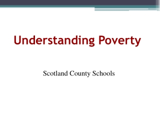 Understanding Poverty