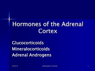 Hormones of the Adrenal Cortex