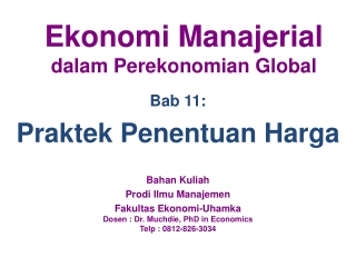 Bab 11: Praktek Penentuan Harga