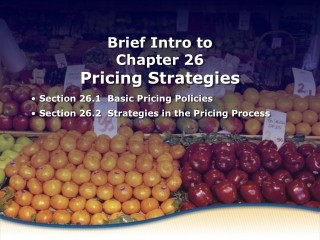 Basic Pricing Policies