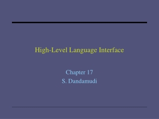 High-Level Language Interface
