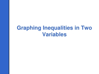 Graphing Inequalities in Two Variables