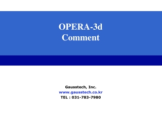 OPERA-3d Comment