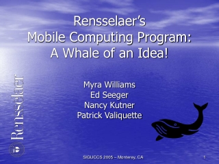 Rensselaer’s Mobile Computing Program: A Whale of an Idea!